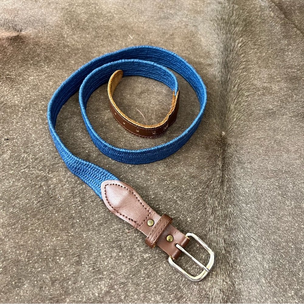 VTG Woven Boater Men's Leather Belt